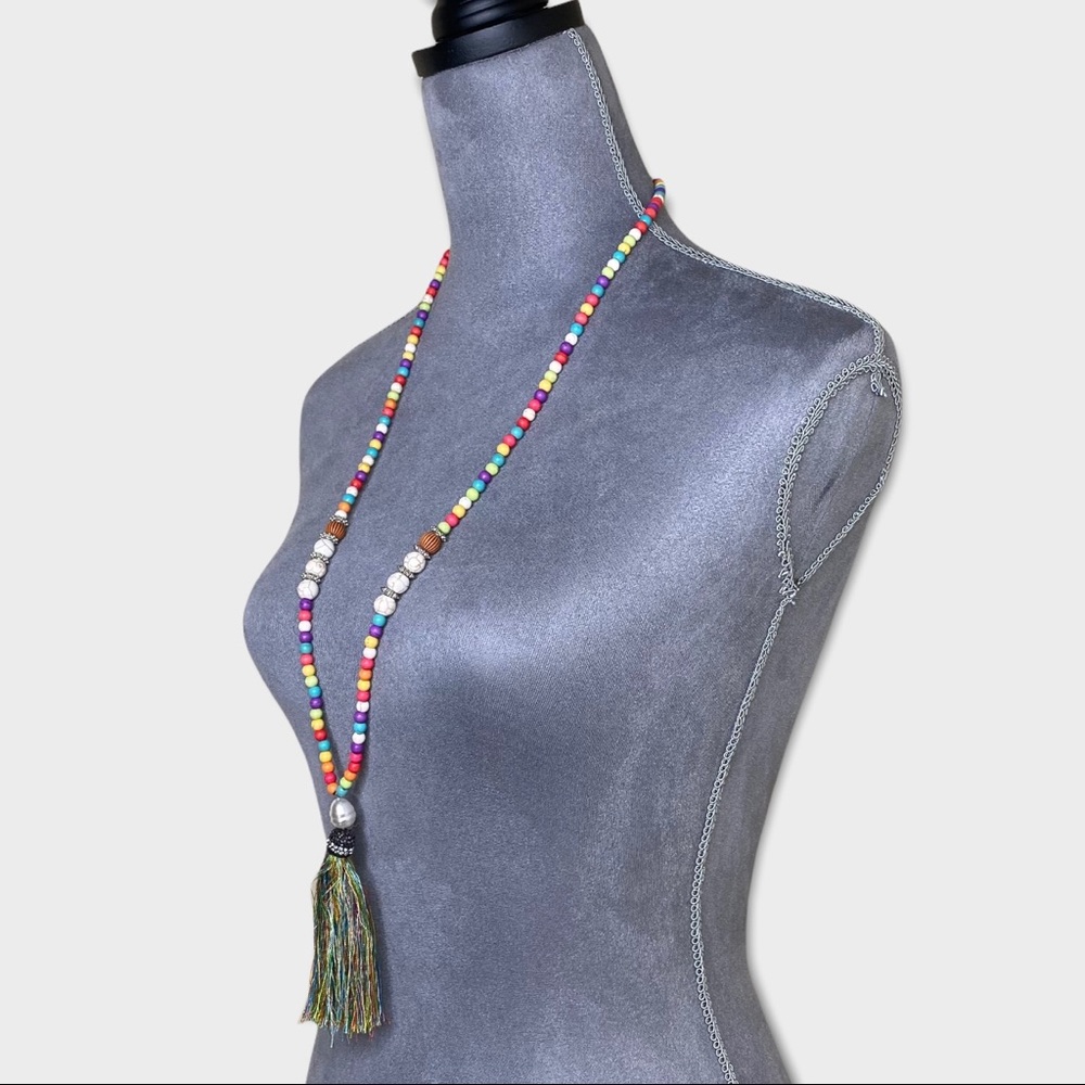 Boho Bead Necklace - Picture 2 of 9